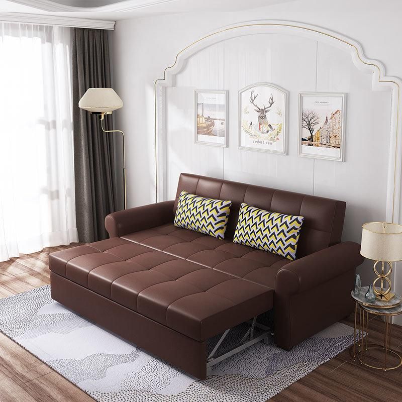 Royal Round Armrest Desin Sleeper Living Room Metal Frame Sofa Bed