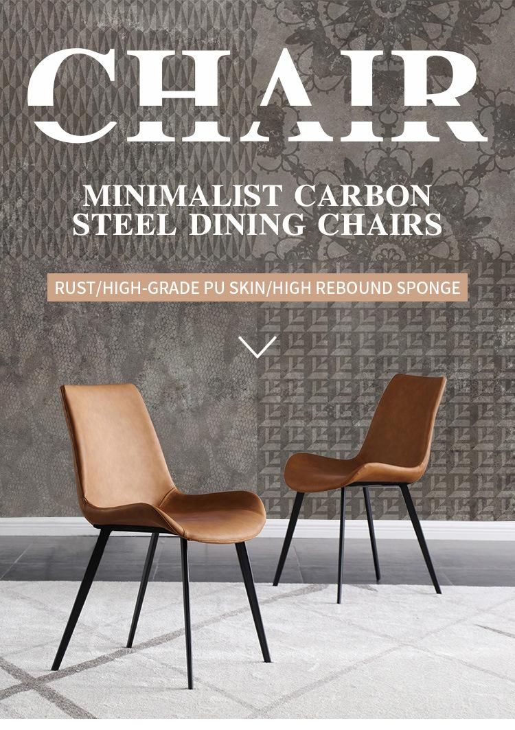Hot Sale Cheap Price Modern Home Furniture Metal Leather Dining Chairs