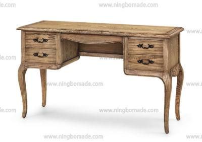 Antique French Vintage Furniture Nature Ash Four Drawers Dressing Table