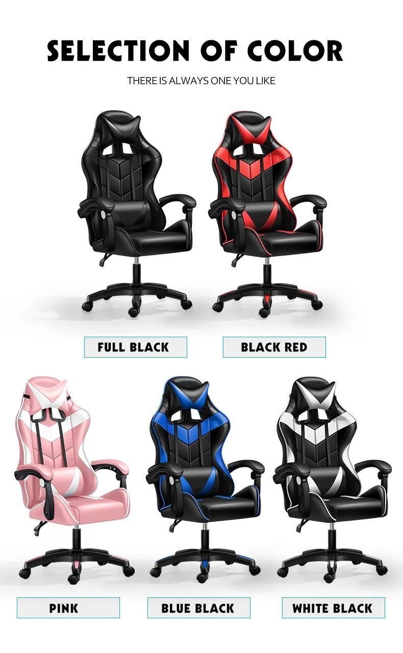 CE Approval Good Price PU Leather Nice Gaming Chair for E-Sport Cybercafe Furniture Home Gaming Computer Chair Home Furniture Pink Color