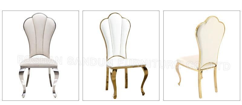 Good Quality PU Leather with Sponge Stainless Steel Event Dining Chair