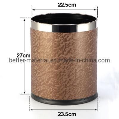 Leather Waste Bin Garbage Can