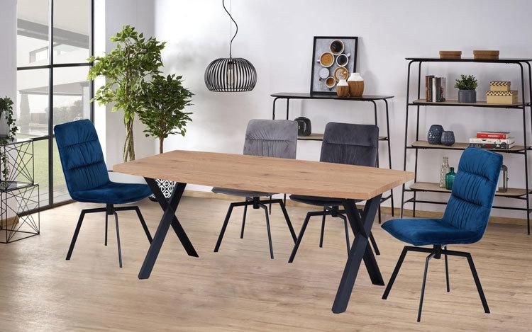 Modern Design Home Office Living Room Furniture Velvet Fabric Swivel Chair for Dining Room
