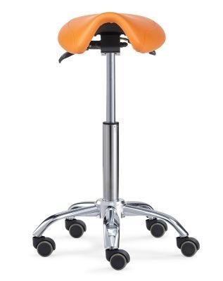 Swivlel Salon Stool Saddle Chair Tattoo Facial Massage SPA PU Leather Hydraulic