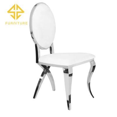 Classic High Quality Stainless Steel Cross-Legged Dining Chairs for Wedding Receptions