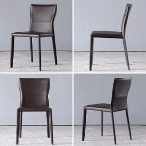 2021 New Arrival Modern Black Faux Leather Dining Room Chair Dining Chair
