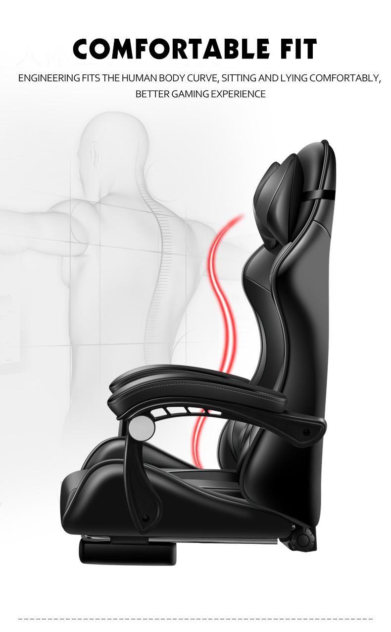 CE Approval Cheap Custom High Back PVC Leather PC Game Computer Office Furniture Racing Gaming Chair with Footrest