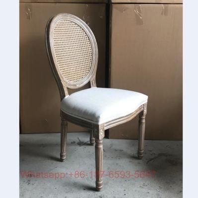 Antique Rattan Back King Louis Dining Chair