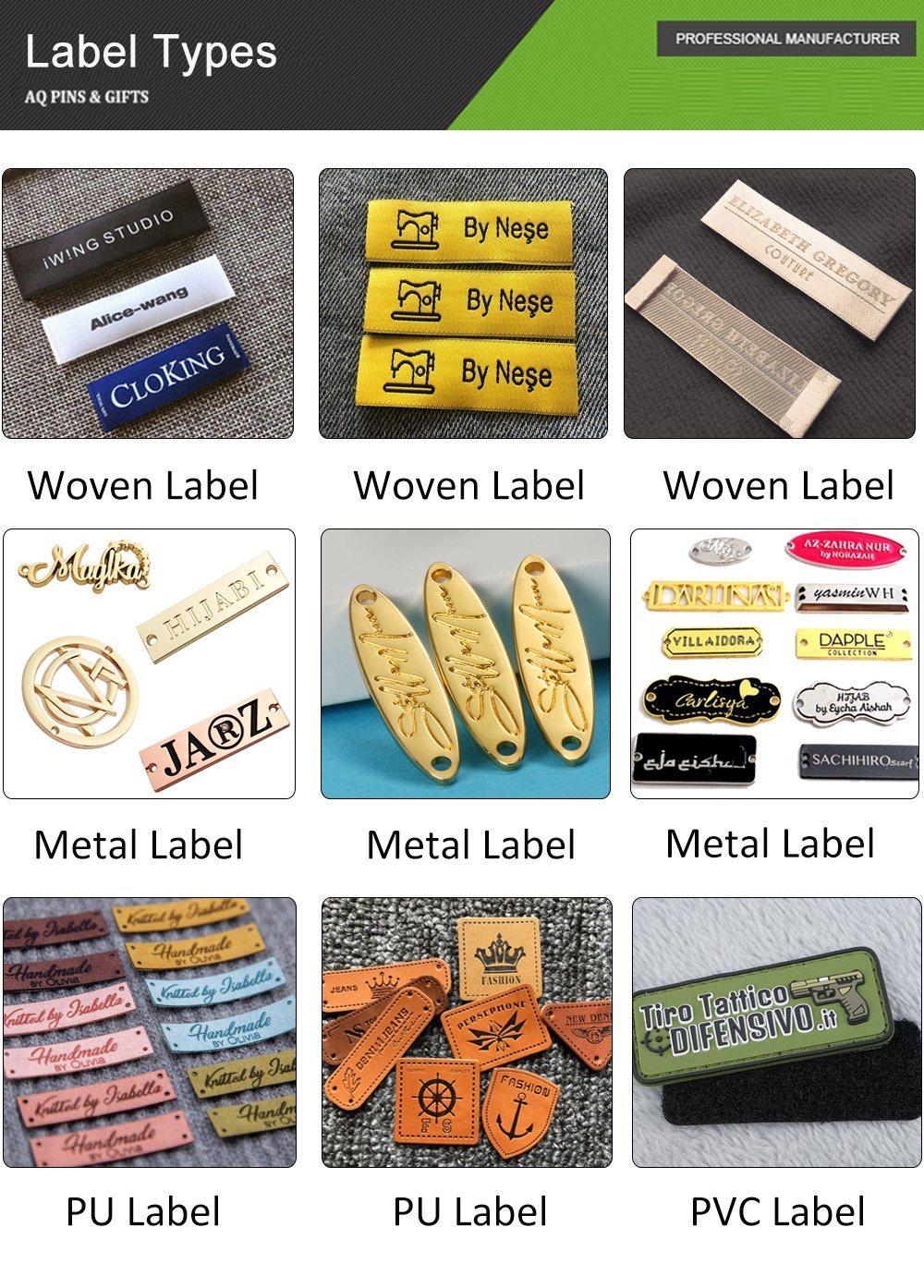 Wholesale Care Labels Logo Patch Sale Custom Craft Metal Furniture Tag Plate for Garments