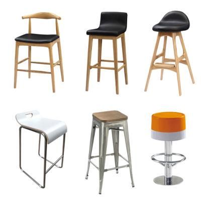 Wholesale Solid Wood Frame Leather Seat Bar Stool Chair (FOH-BCA72)