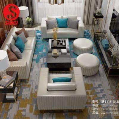 Contemporary Living Room Furniture Large White Couch Modern Sectional Sofa (SS-Y811A)