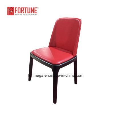 Nordic Backrest Armless Stylish Leather Chairs Restaurant Club Hotel Lounge Chair