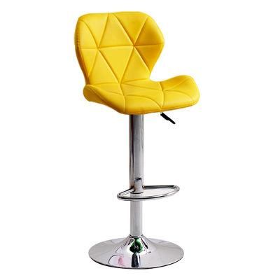 Modern PU Leather Cheap Adjustable Swivel High Bar Stool for Counter