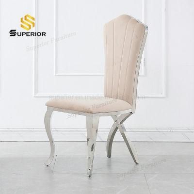 French Dining Room Set Silver Stainless Steel Dining Chair for Sale