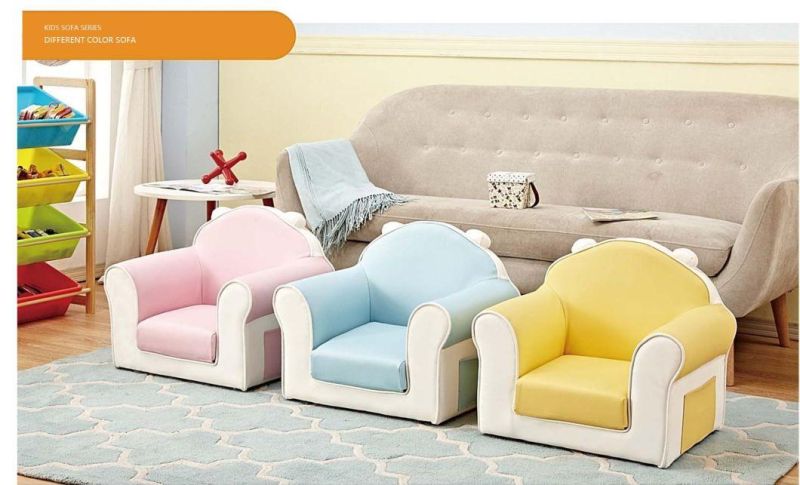 Modern Kids Sleeping Sofa, Leather Folding Sofa, Children Living Room Baby Sofa, Children Furniture Sofa, Day Care Center Sofa, Soft Single Sofa