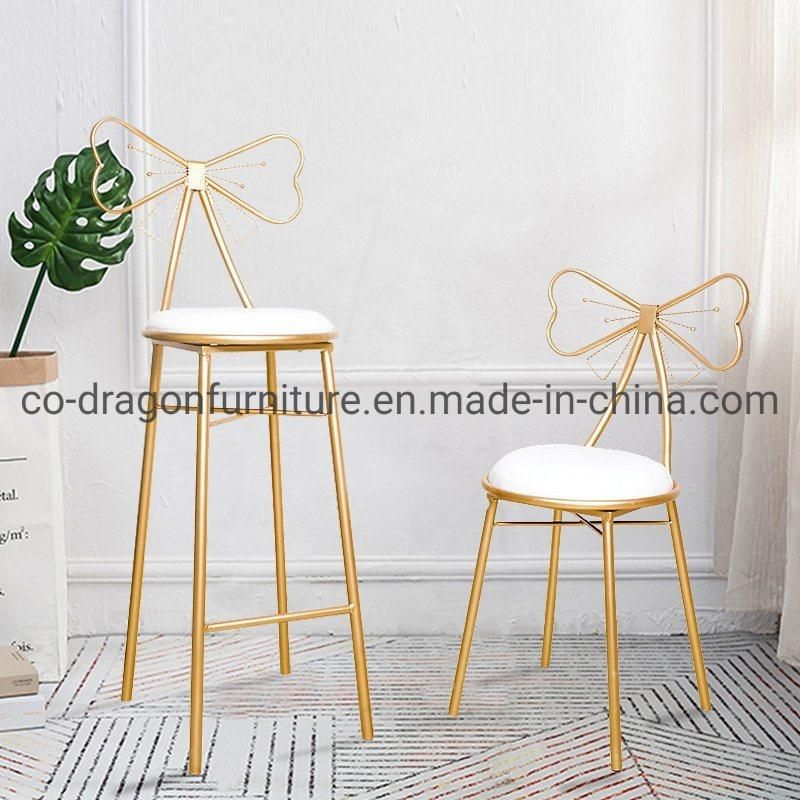 Butterfly Back Gold Metal Leather outdoor Wedding Dining Chair