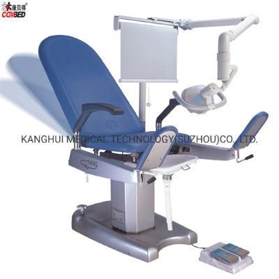Best Price Electric Back Section Gas Spring Fomaing PU Leather Gynecology Examination Chair Optional Screen