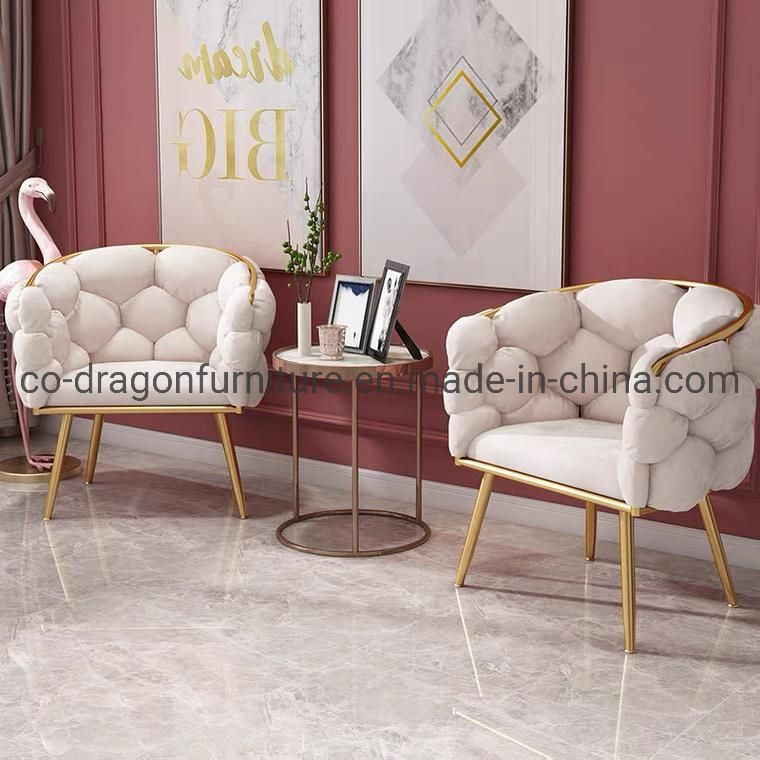 Fashion Gold Steel Dreesing Chair with Leather for Home Furniture