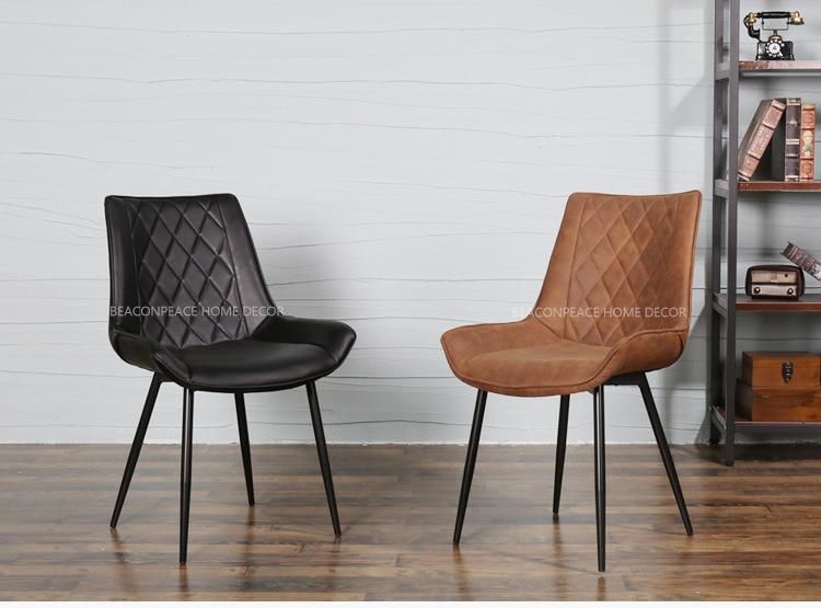 Luxury Modern Velvet Dining Chairs with Steel Frame for Cafe Restaurant