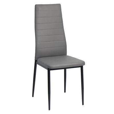 Modern Outdoor Home Furniture PU Leather Steel Banquet Dining Chair