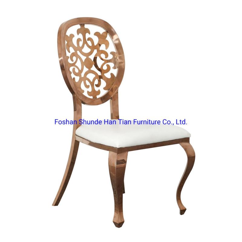 Rose Stainless Steel Feet Louis Chair Rental Wedding Cross Back Auditorium Chairs