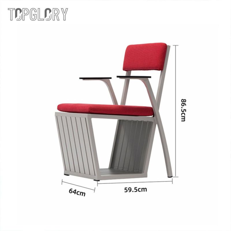 Hot-Selling Creative Design Customized Laser Cut Aluminum Frame Garden Patio Outdoor Chair with Armrest