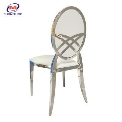 Wedding Event Furniture Removable Round Back Stainless Steel Chair