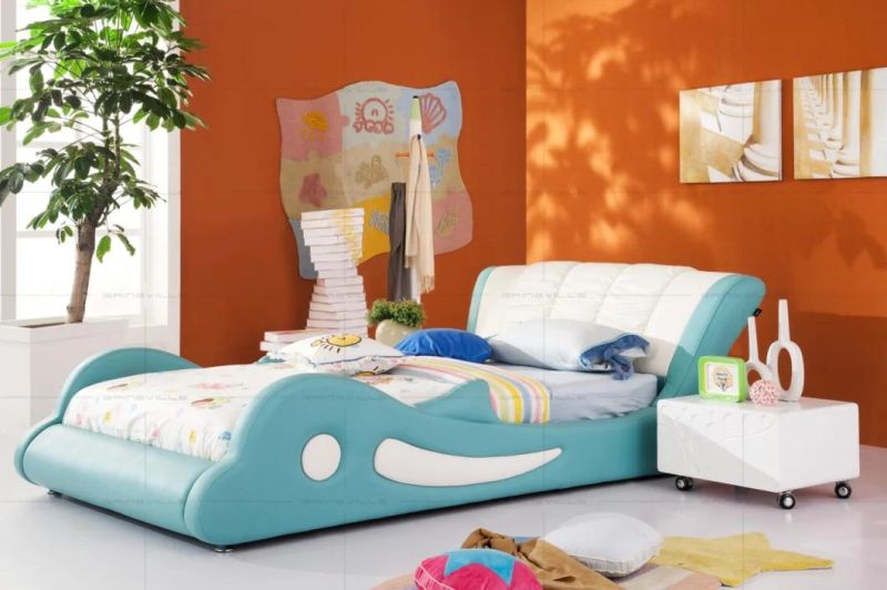 Modern Children Bedroom Furniture Single Bed Pink Bed for Girl Gce005