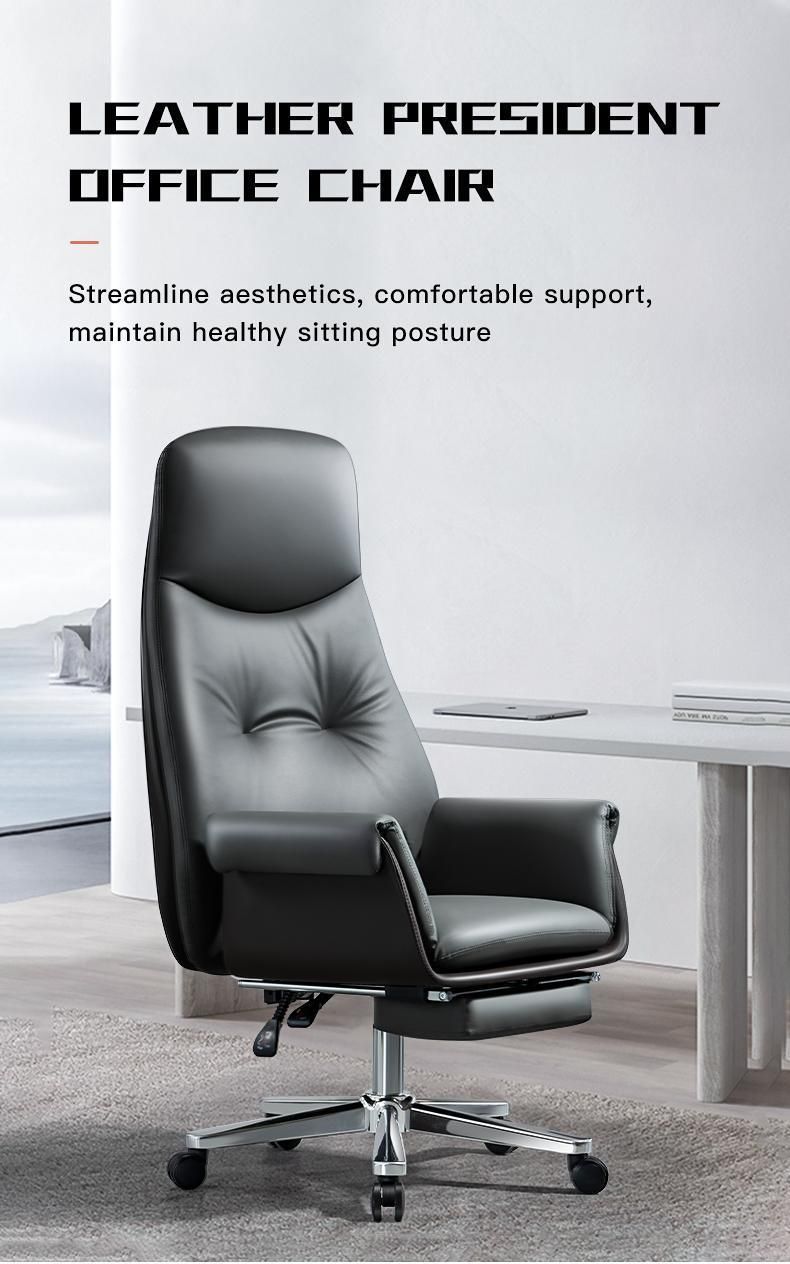 Wholesale Luxury Comfortable High Back Cheap Swivel Revolving Leather Executive Ergonomic Manager Office Chair