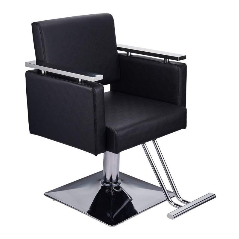 Hl-1169 Salon Barber Chair for Man or Woman with Stainless Steel Armrest and Aluminum Pedal