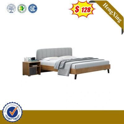 Fabric Headboard Kids Furniture Bed for Home Wooden Furniture Beds