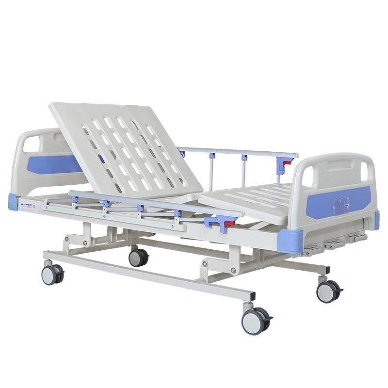 Hospital Furniture Equipment Health Care Steel 2 Cranks Manual Two Function Hospital Beds Medical Bed Price for Elderly