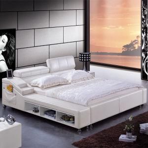 Modern Functional Leather Bed 746