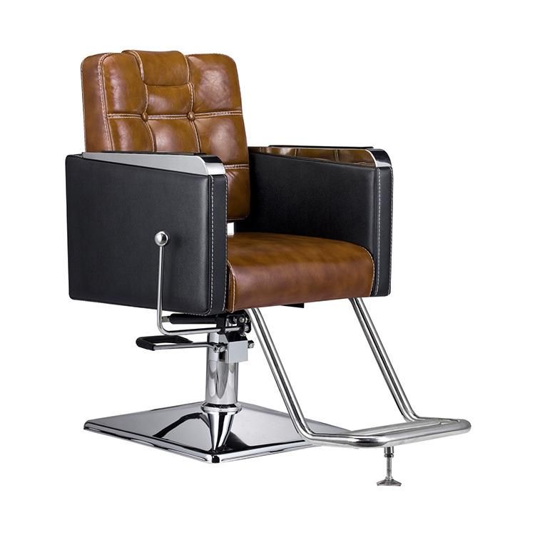 Hl-1179 Salon Barber Chair for Man or Woman with Stainless Steel Armrest and Aluminum Pedal