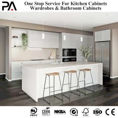 PA Kitchen Furniture Shaker Modern Modular Pantry Cupboard Island Luxury Design Kitchen Cabinets