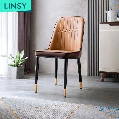 Linsy Hot Hotel Luxury Chair PP Designer Italian Leather Dining Chair Ls073s4