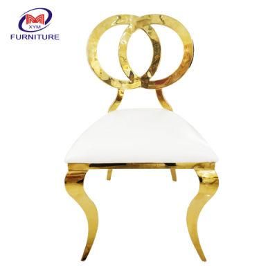 Elegant Design Event Furniture Gold Banquet Stainless Steel Chair