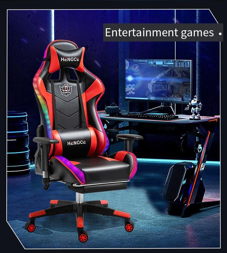 Swiveling CE Certified Video Computer E-Sports Seat Game Racing RGB Chair for Gamer