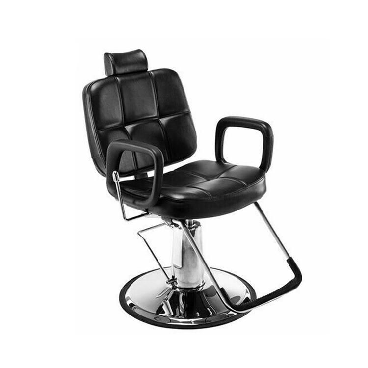 Hl-1192 Salon Barber Chair for Man or Woman with Stainless Steel Armrest and Aluminum Pedal