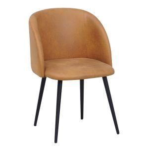 Wholesale Retro Accent Living Room Coffee Hotel Tub PU Leather Dining Chair
