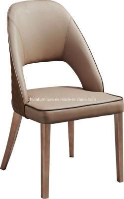 Modern Home Furniture Restaurant Furniture PU Metal Base Dining Chair