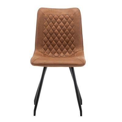 Modern Fashion Leather Metal Dining Chairs