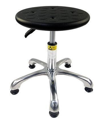 Anti-Static Stool Aluminum Base Plastic Seat Chairs Stool for Laboratory