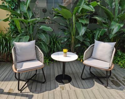 Modern Aluminum Rattan Outdoor Furniture Waterproof Garden Outdoor Coffee Table and Chairs Set