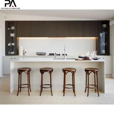 Fashion Modular OEM Wooden Kitchen Cabinets with Artificial Marble