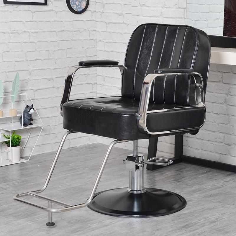 Hl-1190 Salon Barber Chair for Man or Woman with Stainless Steel Armrest and Aluminum Pedal