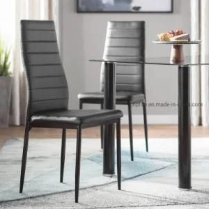 Free Sample Low Price Synthetic Leather Dining Room Chairs Furniture Metal Frame Dining Chairs