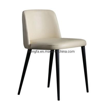 Modern Restaurant Home Furniture Sets Stainless Steel Leather Dining Chairs