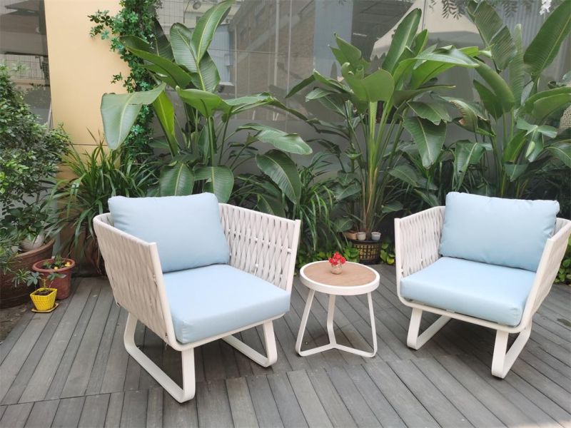 Modern Aluminum Rattan Outdoor Furniture Garden Outdoor Coffee Table and Chairs Set