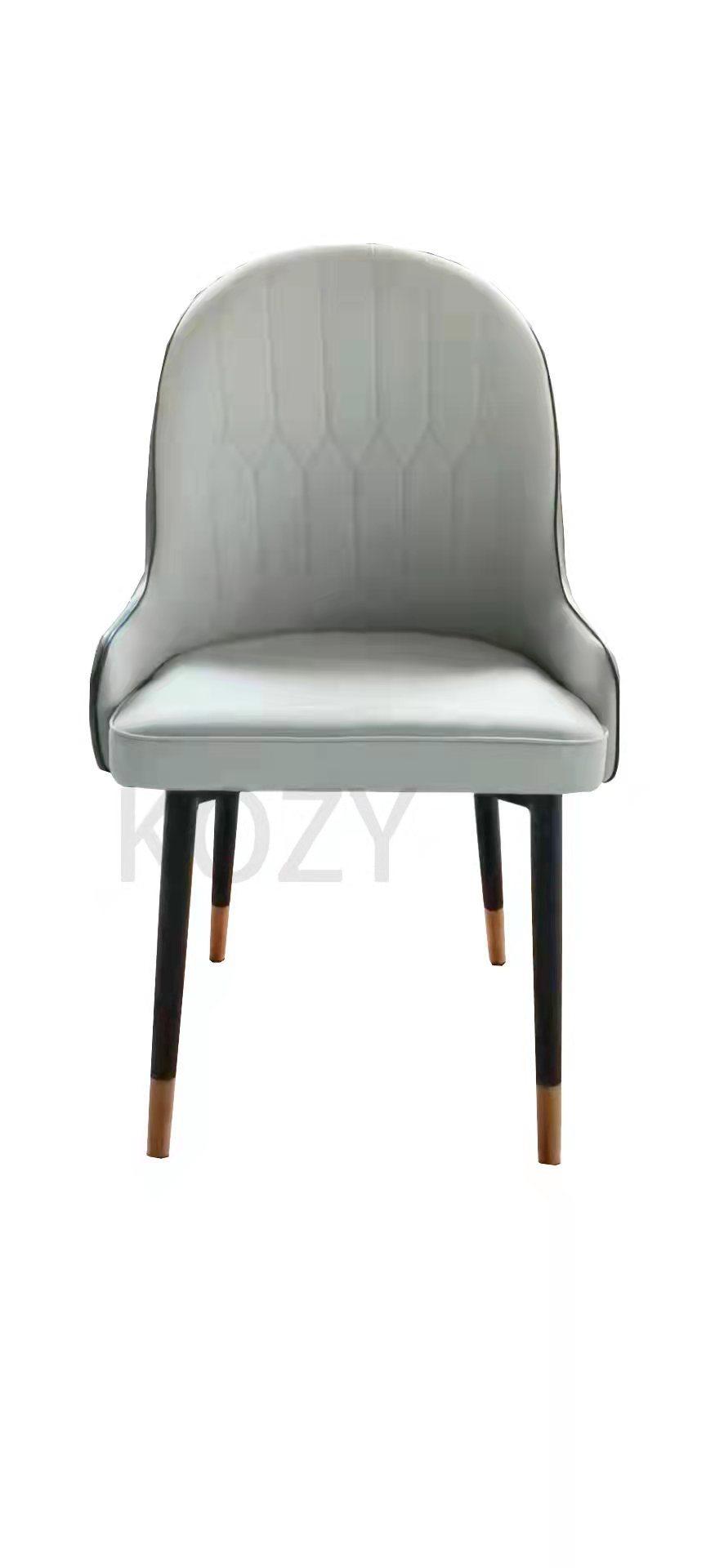 Luxury Household Modern Simple Personality Fashion Iron Leg Leather Chair